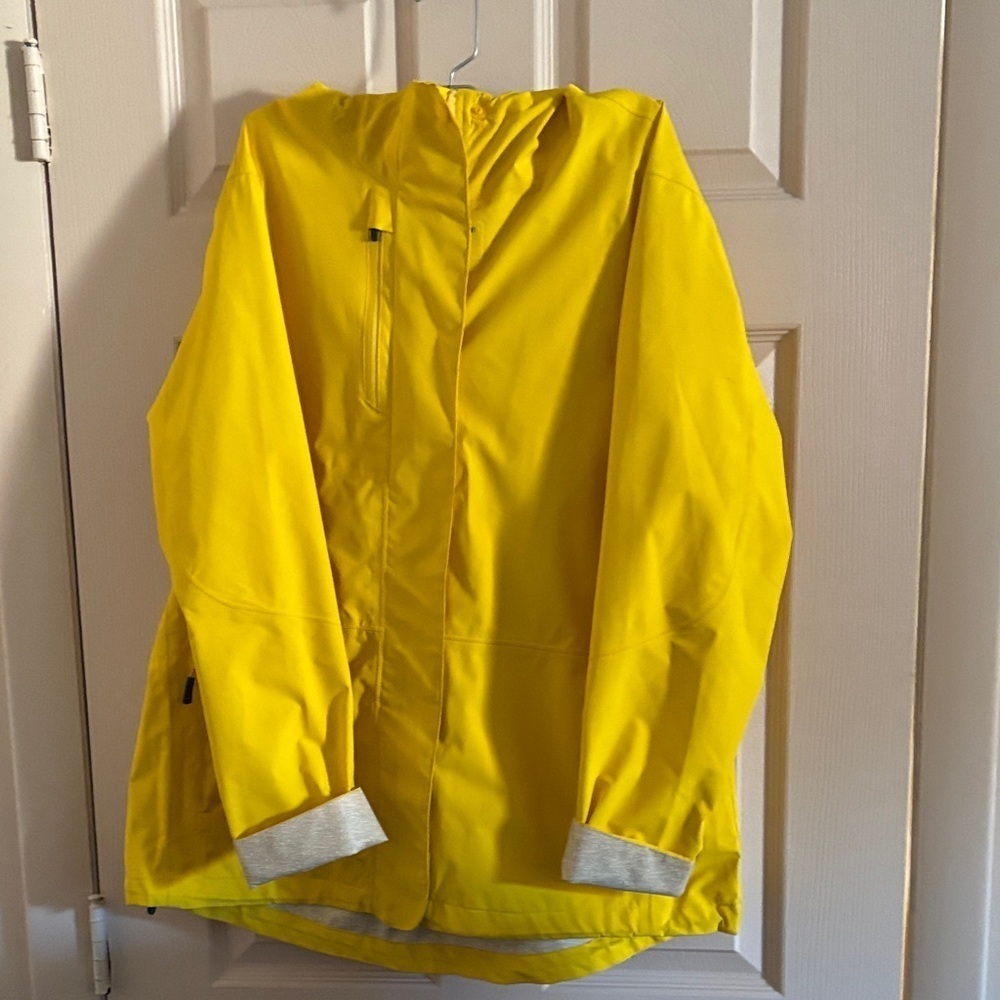 Lands' End Beige and Yellow Patterned Jacket